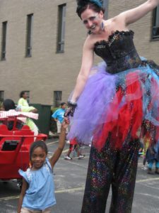 stilt walker